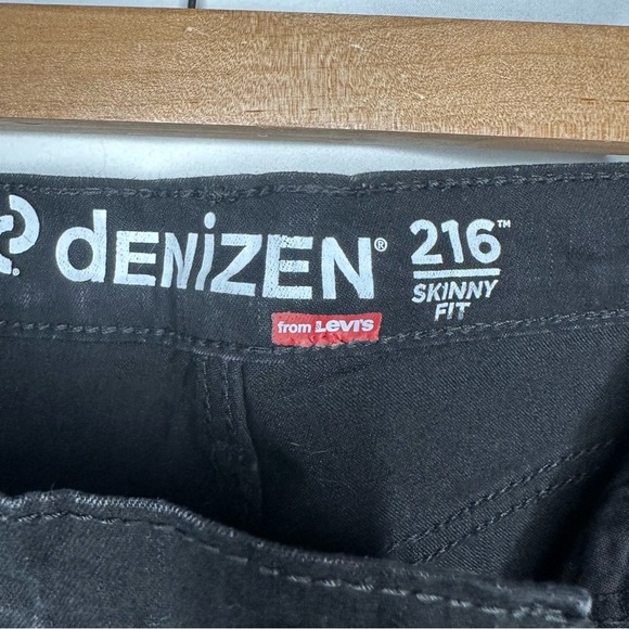 Denizen Levi's 216 Slim Fit Jeans Men's z 33x32-Classic Black Denim Stretch Low - Picture 9 of 16
